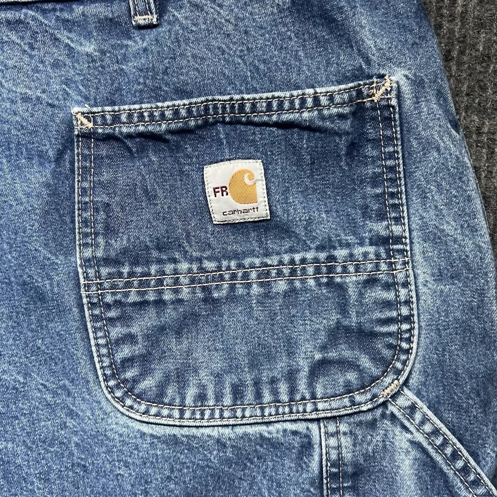 Carhartt FR Pants Mens 44x34 Blue Flame Resistant 2112 Cat 2‎ Workwear Welding